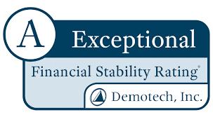 Demotech rating of A 'Exceptional'
